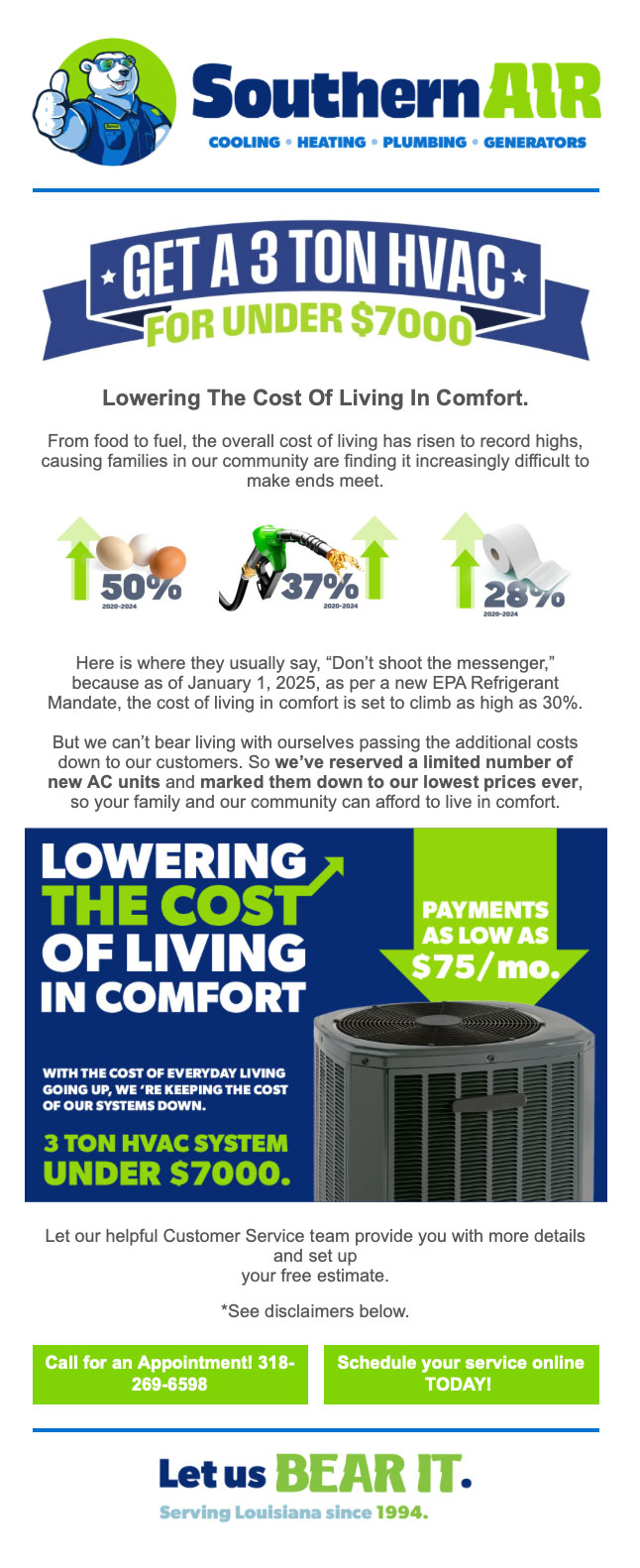 Southern Air — Email campaign